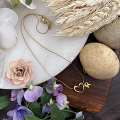 Vriksham Heart With Letter R Pendant Anti Tarnish Stainless Steel Necklace Chain-G17663