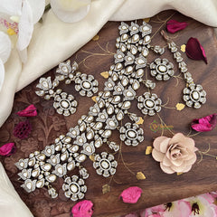 Three Layer Victorian Diamond High Neck Choker-VV1958