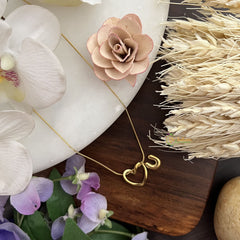 Vriksham Heart With Letter U Pendant Anti Tarnish Stainless Steel Necklace Chain-G17664