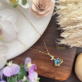 Vriksham Antique Globe Style Pendant Anti Tarnish Stainless Steel Necklace Chain-G17698