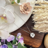 Vriksham Floral Magnet Pendant Anti Tarnish Stainless Steel Necklace Chain-Silver-G17692