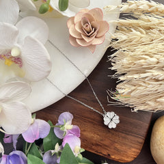 Vriksham Floral Magnet Pendant Anti Tarnish Stainless Steel Necklace Chain-Silver-G17692