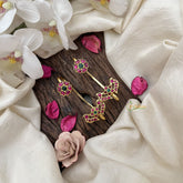 Vriksham Handcrafted Peacock & Floral Kemp Ear Cuff Bugadi-G19986