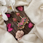 Vriksham Elegant Kemp Chandbali Stud & Ear Cuffs Bugadi With Pearls-G19987