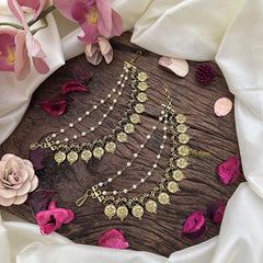 Lakshmi Coin Maatil with 2 layered Pearl-G15501