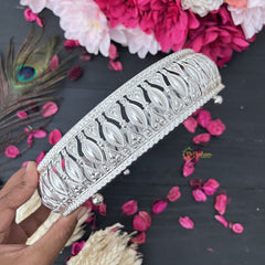 Vriksham Silver Pichwai Tray-Peacock Design-Purple-RG178