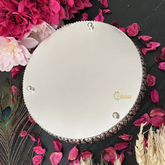 Vriksham Silver Pichwai Tray-Peacock Design-Purple-RG178