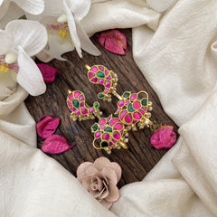 Vriksham Paisley Kemp Stud & Ear Cuffs Bugadi With Pearls-G19989