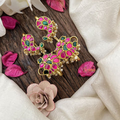 Vriksham Paisley Kemp Stud & Ear Cuffs Bugadi With Pearls-G19989