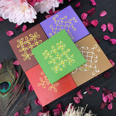 Vriksham Wooden Chaurang/Chowki/Bajot/Pata/Patla Small Size -(Assorted Color & Design)-RG160