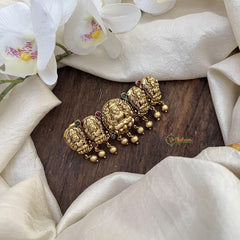 Gold Look Alike Temple Lakshmi Hairclip-5 Lakshmi-G15374