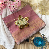 Vriksham Onion Pink Chinnalampattu Saree Floral Copper Border-VS4717