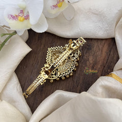 Gold Look Alike Lakshmi Hair clip-Golden Pearl-G15378