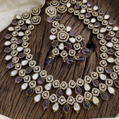 Precious 2 White & Purple Layered Victorian Diamond - VV1358