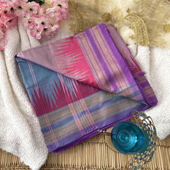 Vriksham Onion Pink Chinnalampattu Saree Rettapet Copper Temple Border-VS4703