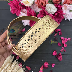 Vriksham Golden Pichwai Basket-Pastel Green-Floral Design-RG266