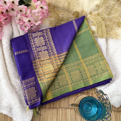 Vriksham Royal Blue Chinnalampattu Saree Floral Copper Border-VS4719