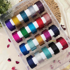 Vriksham Multicolor Glossy- 20 Brilliant Shades for Traditional & Festive Wear Metal Bangle Set -G21875