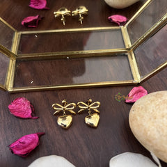 Vriksham Unique Bow Style Anti Tarnish Stainless Steel Earring-G17707