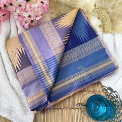 Vriksham Elegance Gold & Navy Detailing Chinnalampattu Saree Zari Copper Border-VS4701