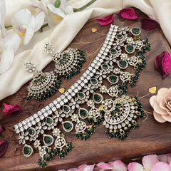 Bridal Statement Victorian Diamond Choker-Green-VV1905