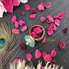 Vriksham Pichwai Kumkum Box/Dabbi-Kamdhenu Print-RG226