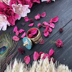 Vriksham Pichwai Kumkum Box/Dabbi-Kamdhenu Print-RG226