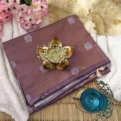 Vriksham Dusty Lavender Soft Chinnalampattu Saree Silver Butta Work-VS4708