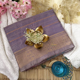 Vriksham Dusty Lavender Chinnalampattu Saree Copper Border-VS4722