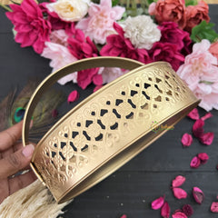 Vriksham Golden Pichwai Basket-Aqua Blue-Cow Design-RG265