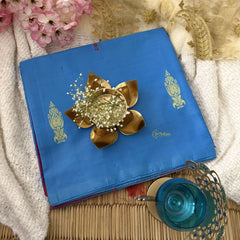 Vriksham Blue & Gold Chinnalampattu Saree Butta Work-VS4712