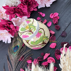 Vriksham Peacock Floral Designs Metal Pichwai Jar-RG256