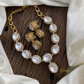 Unique White Mossanite Short Neckpiece - VV1327