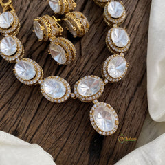 Unique White Mossanite Short Neckpiece - VV1327