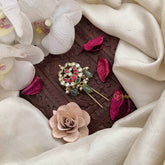 Vriksham Regal Kundan Jadau Crescent Jada Billai-Red Green & White-Aqua Green Bead-J3825