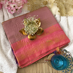 Vriksham Light Pink Shade Chinnalampattu Saree Copper Border-VS4724