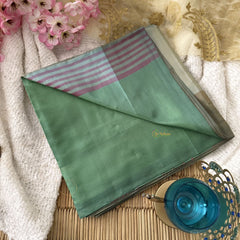 Vriksham Sage Green & Gold Chinnalampattu Saree Subtle Zari Accents Border-VS4711