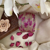 Vriksham Dual Tone Glass Bangle-Off White & Rani Pink -Set of 12-G15816