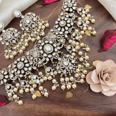 Unique Victorian Diamond White Neckpiece-VV1870