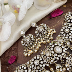 Unique Victorian Diamond White Neckpiece-VV1870