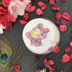 Vriksham Elephant Metal Pichwai Jar- White Purple-RG253