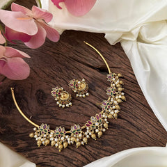 Premium Guttapusalu Hasli Choker-Lotus-G7394