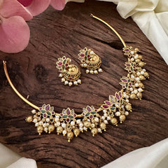 Premium Guttapusalu Hasli Choker-Lotus-G7394