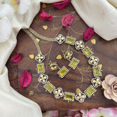 Elegant Yellow Victorian Diamond Neckpiece-VV1775