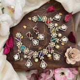 Stylish Floral Navrathna Victorian Diamond Haram-VV1759