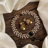 Dark Blue Victorian Diamond High Neck Choker - VV1350