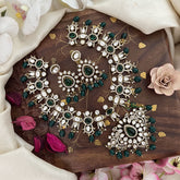 Premium Green Victorian Diamond Neckpiece-VV1881