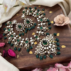 Premium Green Victorian Diamond Neckpiece-VV1881