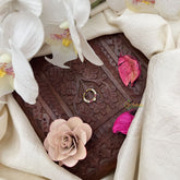 Vriksham Ira – Gold-Plated CZ Septum Ring-White Red-G20013