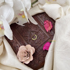 Vriksham Ira – Gold-Plated CZ Septum Ring-White Red-G20013